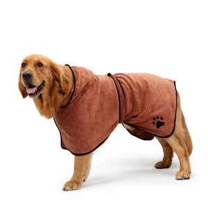 PetVast serviette de bain pour chien en microfibre marron à séchage rapide avec motif patte de chien