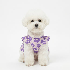 Dog Dress - Floral Mesh - Purple / Red - XS to XL - Petvast
