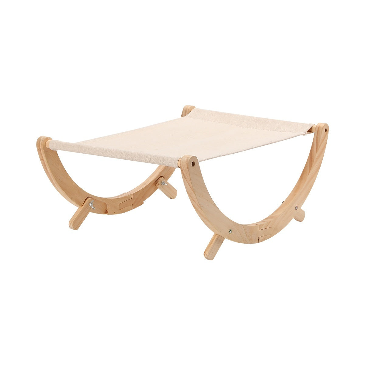 Cat Bed - Solid Wood Foldable Shaker Hammock - Canvas  Plush