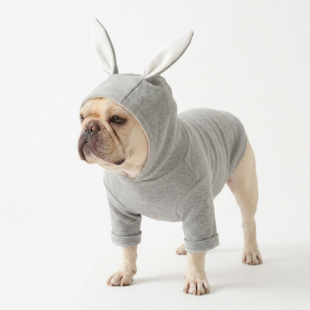Small dog knitted sweater rabbit ears costume - Petvast