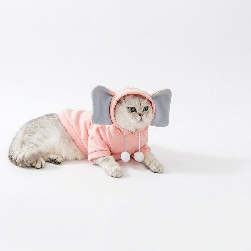 Cat Costume - Milk Silk Elephant Transformation Dress - Pink - XS to XL